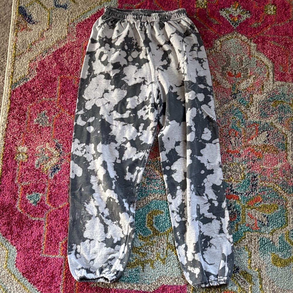 Urban Renewal Black and White Tie-Dye Joggers